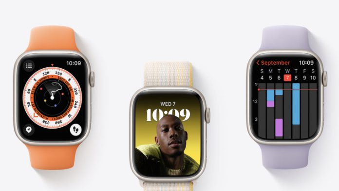 Images of Apple Watch running WatchOS 9