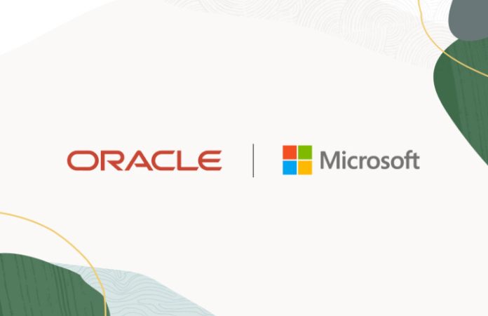 The Oracle and Microsoft logos