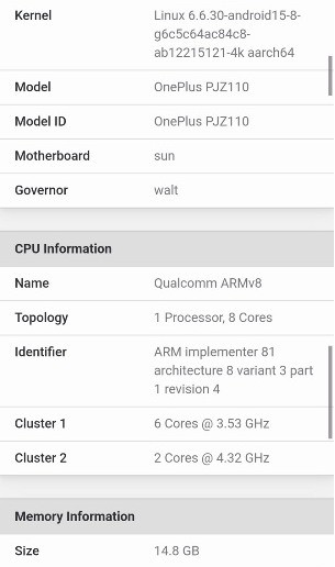 OnePlus 13 με Snapdragon 8 Gen 4 στο Geekbench