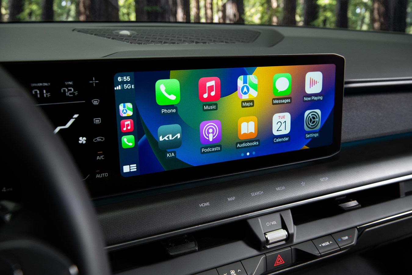 2024 EV9 GT-Line infotainment με ανοιχτό carplay της Apple