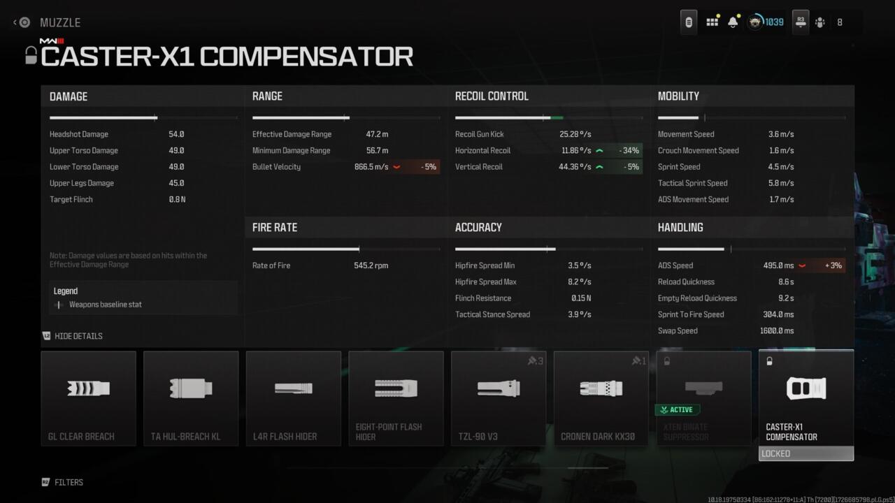 Πλήρη στατιστικά για το Caster-X1 Compensator