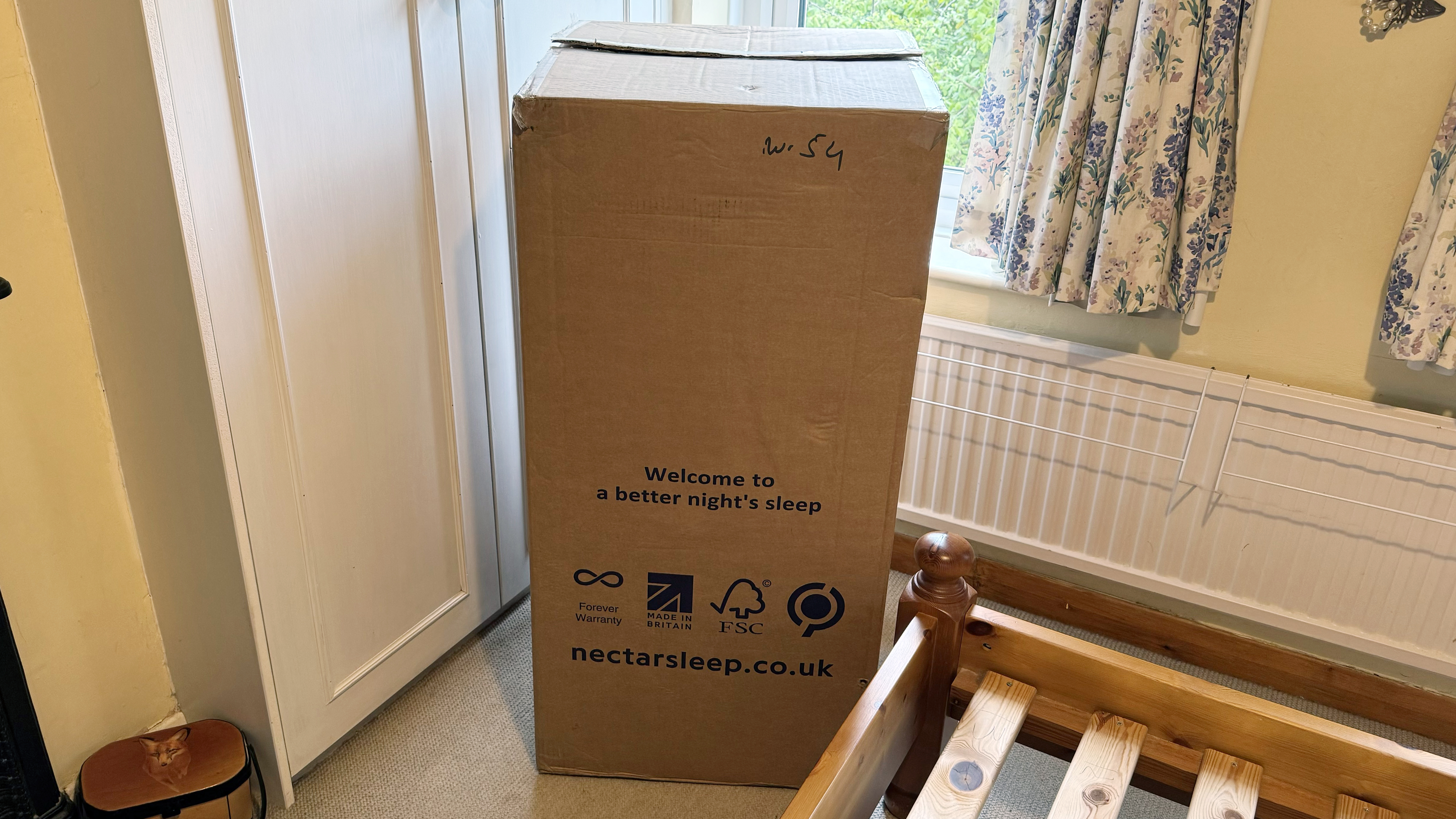 The unboxing process for our Nectar Hybrid mattress in a box