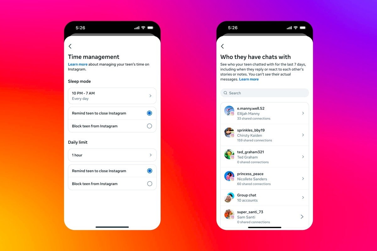 Ένας τρόπος για να ελέγξετε σε ποιον στέλνει μήνυμα το παιδί σας χωρίς να παραβιάσετε το απόρρητό του. (Image credit Meta) - Η νέα ασπίδα εφήβων του Instagram: Ένα δίχτυ ασφαλείας για νέους χρήστες
