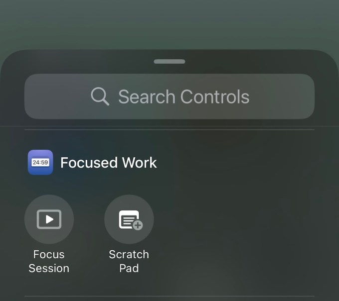 Κέντρο ελέγχου εφαρμογών Focused Work iOS 18