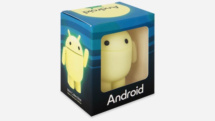 Google Android glow in the dark bugdroid