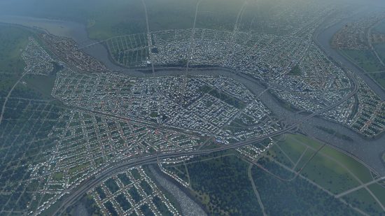 Τροποποιήσεις Cities Skylines: μια εναέρια άποψη μιας μεγάλης πόλης