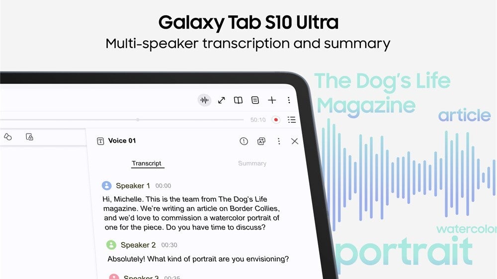 Μεταγραφή AI της σειράς Galaxy Tab S10