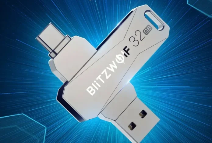 Περιστρεφόμενο 2 σε 1 (Type-C / USB3.0) στικάκι 32GB/64GB/128GB από την BlitzWolf, από 9.9€!