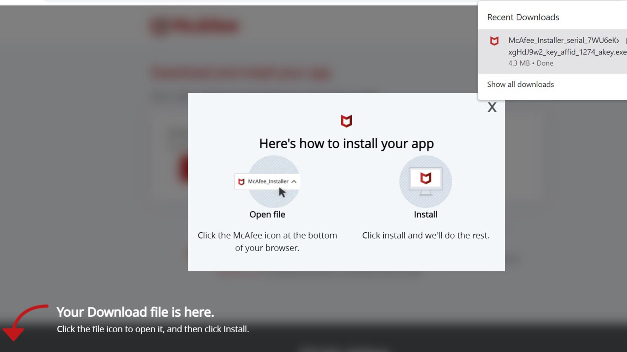 McAfee app screenshot