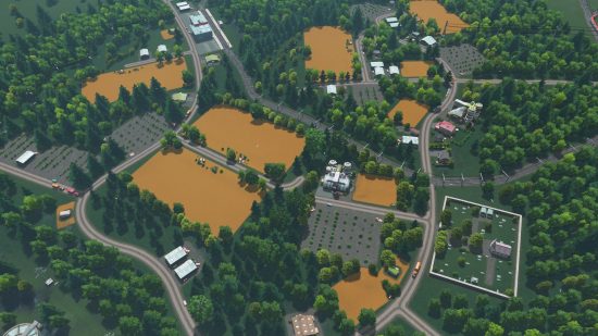 Τροποποιήσεις Cities Skylines: πεδία με πράσινο και μουσταρδί χρώμα.