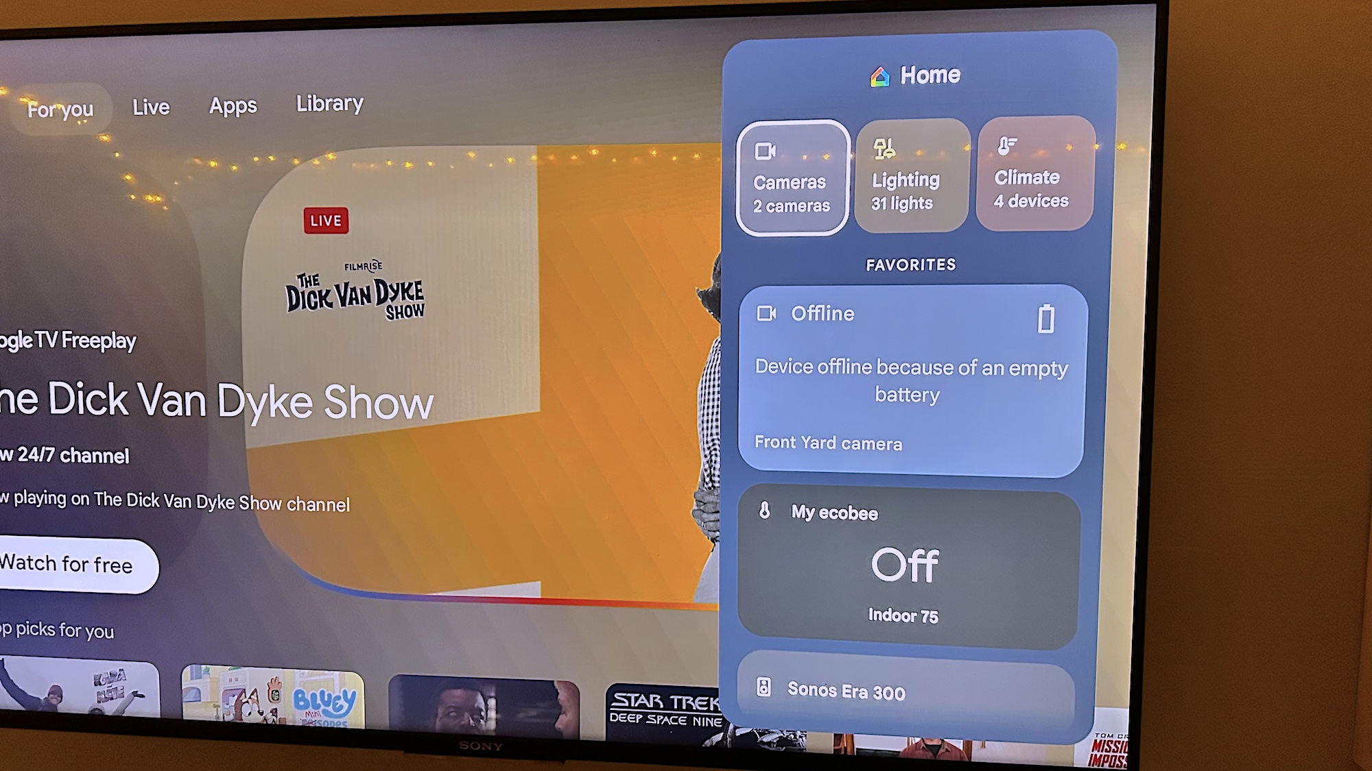 Διεπαφή Google TV Streamer