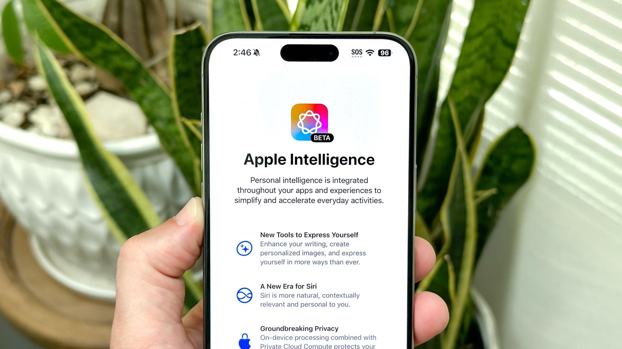 Λογότυπο Apple Intelligence στο iPhone