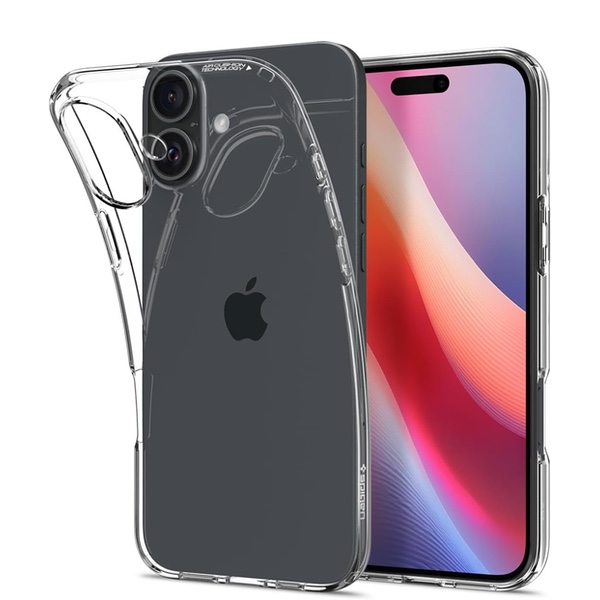 Spigen Liquid Crystal για iPhone 16 Plus σε λευκό φόντο