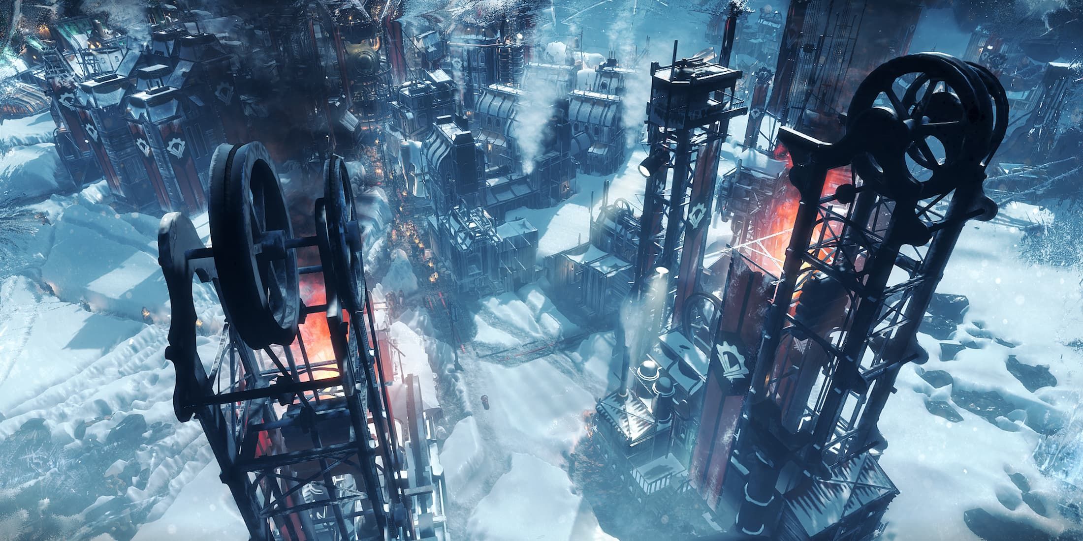 Μια πόλη με προηγμένα κτίρια στο Frostpunk