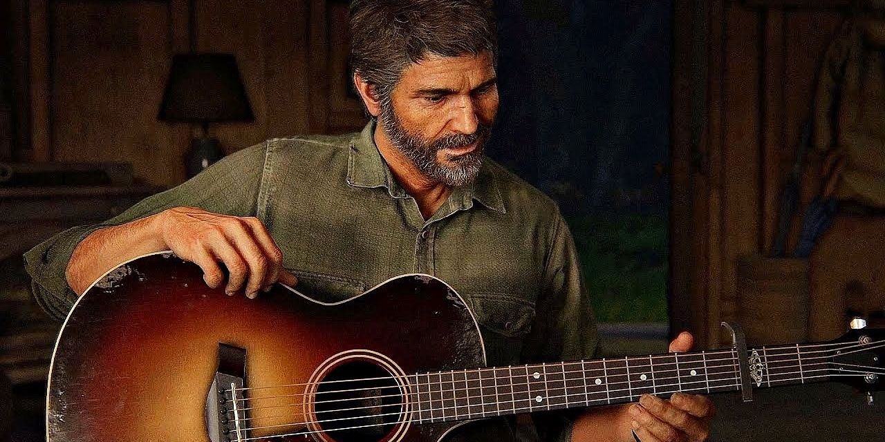 joel plays the guitar in the last of us Cropped