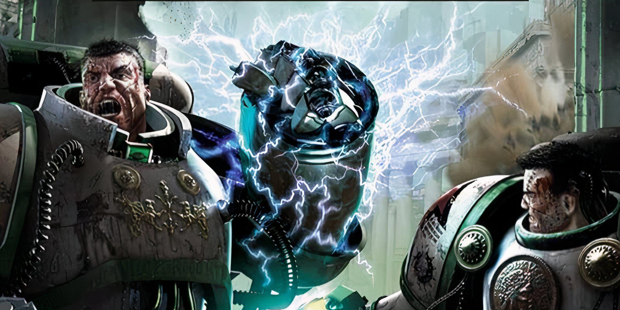 Warhammer 40k: 10 Best Black Library Books Space Marine powers up a power fist