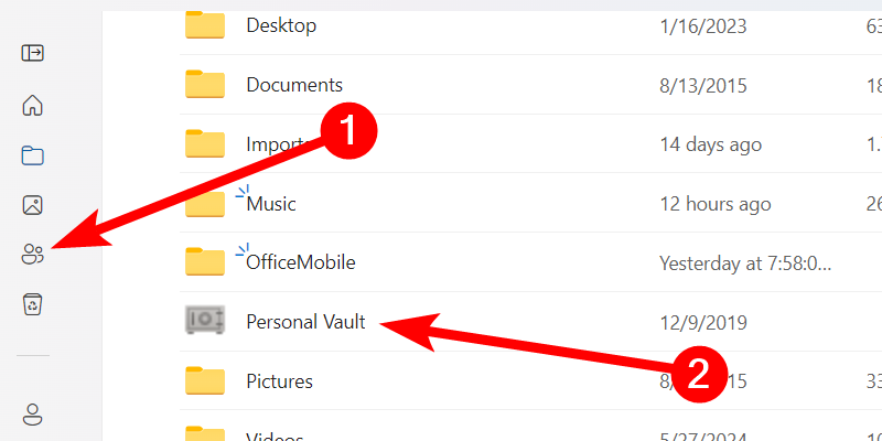 Πρόσβαση στο Personal Vault στο OneDrive.