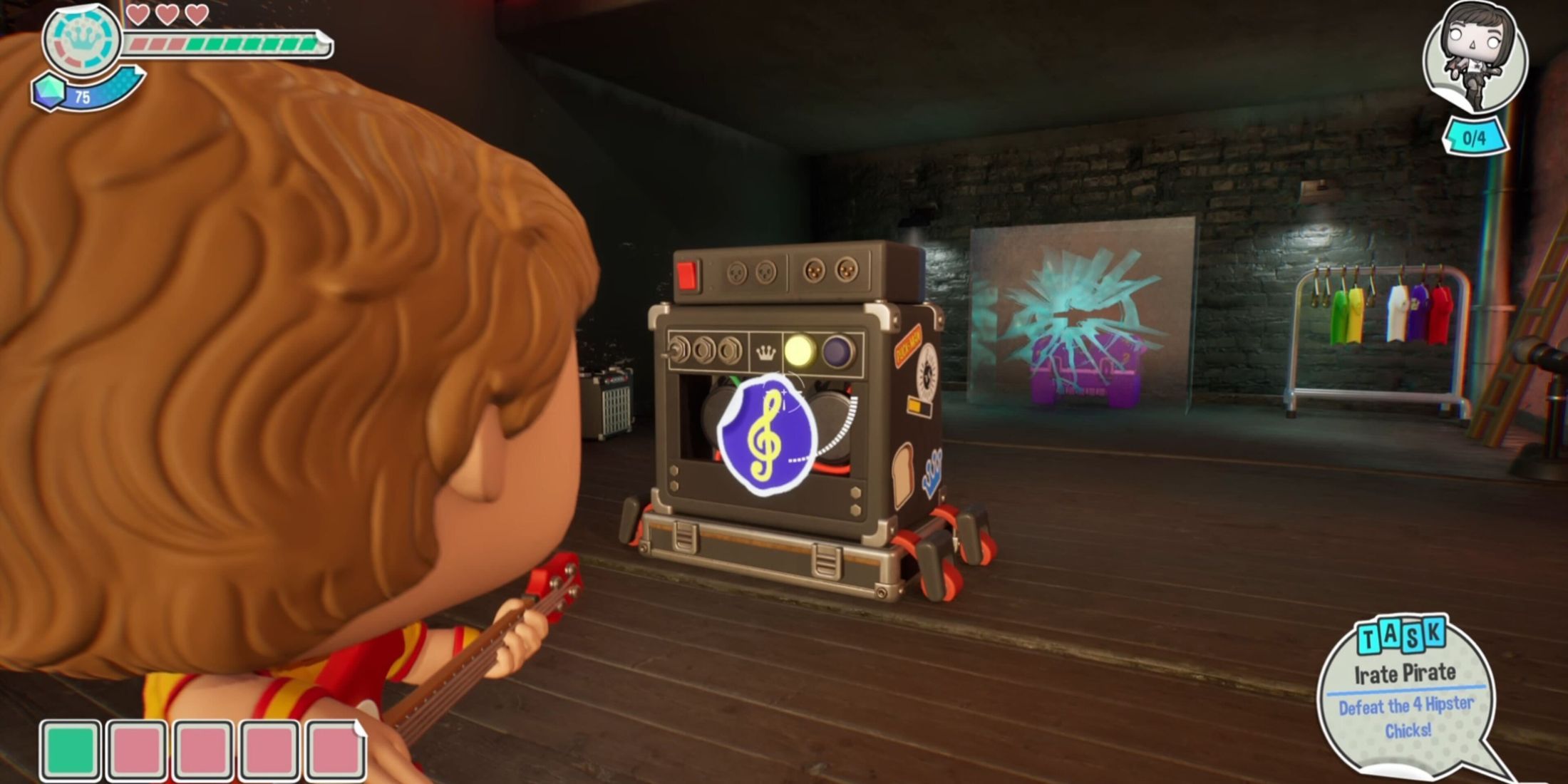 Ο Scott Pilgrim χρησιμοποιεί ενισχυτή στο Funko Fusion