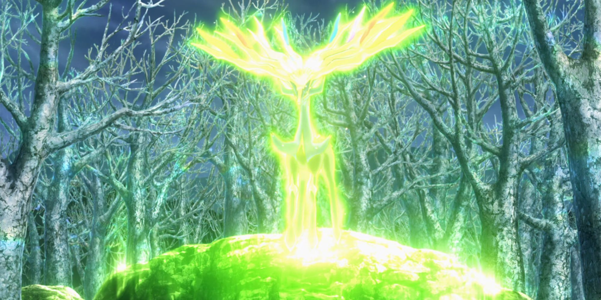 Ο Xerneas χρησιμοποιεί το Geomancy στο anime.