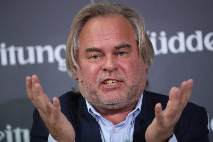 Eugene Kaspersky, founder and head of cybersecurity firm Kaspersky Lab, speaks at the Sueddeutsche Zeitung Economic Summit at the Adlon Hotel on November 16, 2017 in Berlin, Germany.