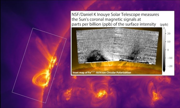 Δέος από το μεγαλείο του διαστήματος: Χαρτογραφήθηκαν για πρώτη φορά με λεπτομέρειες τα μαγνητικά πεδία του στέμματος του Ήλιου από το τηλεσκόπιο Daniel K. Inouye [videos]