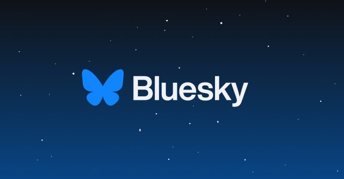 A graphic of the Bluesky logo.