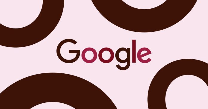 Google logo and black swirls