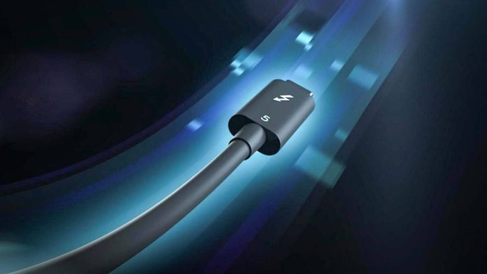 Thunderbolt 5 cable from Intel promo video