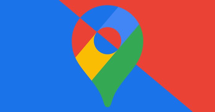 Vector illustration of the Google Maps logo.