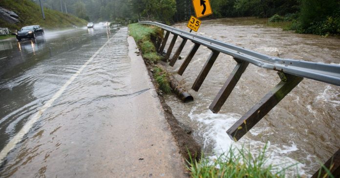 Hurricane Helene Storm System Causes Flooding In North Carolina