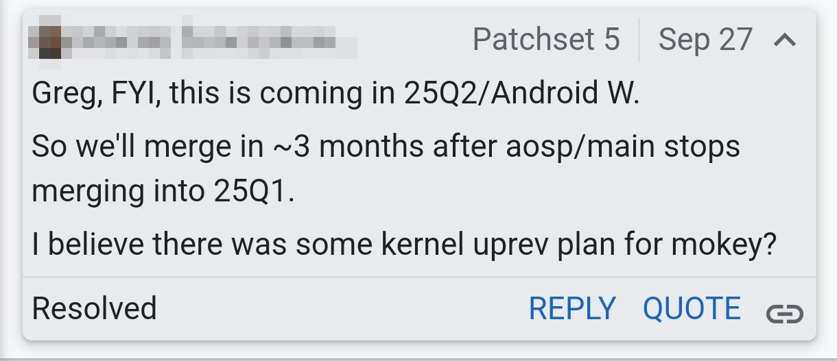 Αναφορά έκδοσης Android 16 25Q2 στο AOSP 1